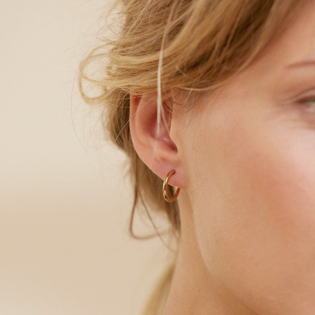 Hoops Earrings Gold Small Ørepynt