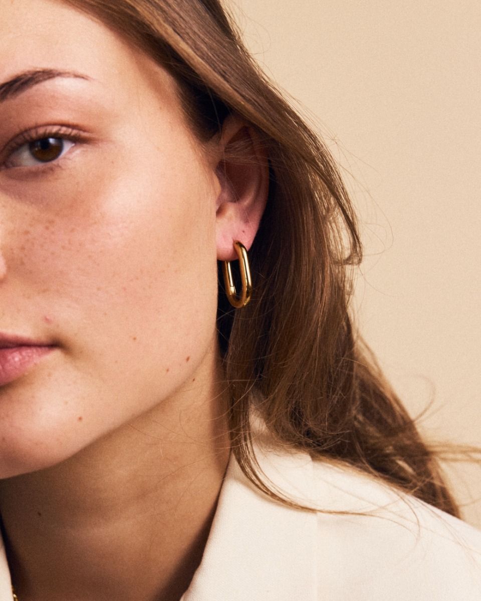 Modernist Hoops L Gold Ørepynt
