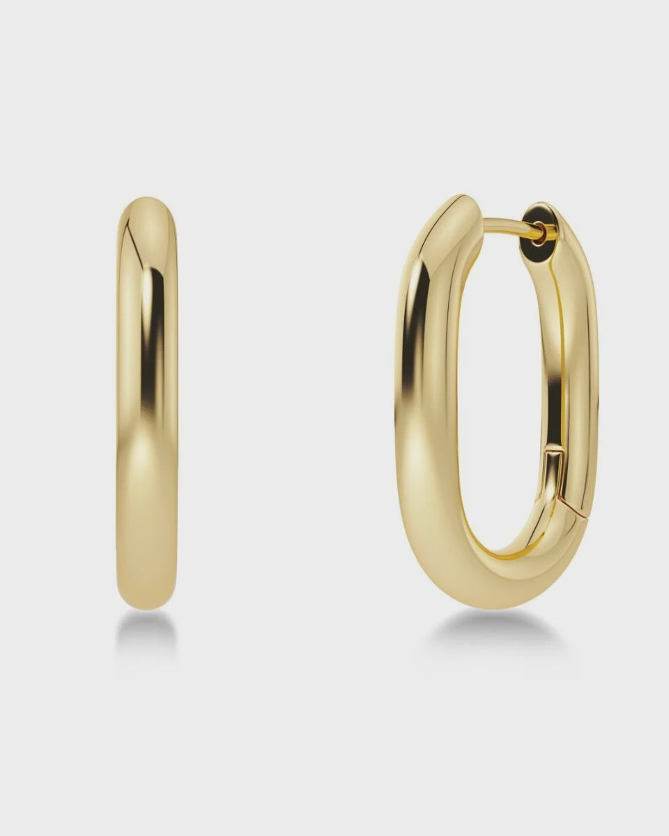 Modernist Hoops L Gold Ørepynt