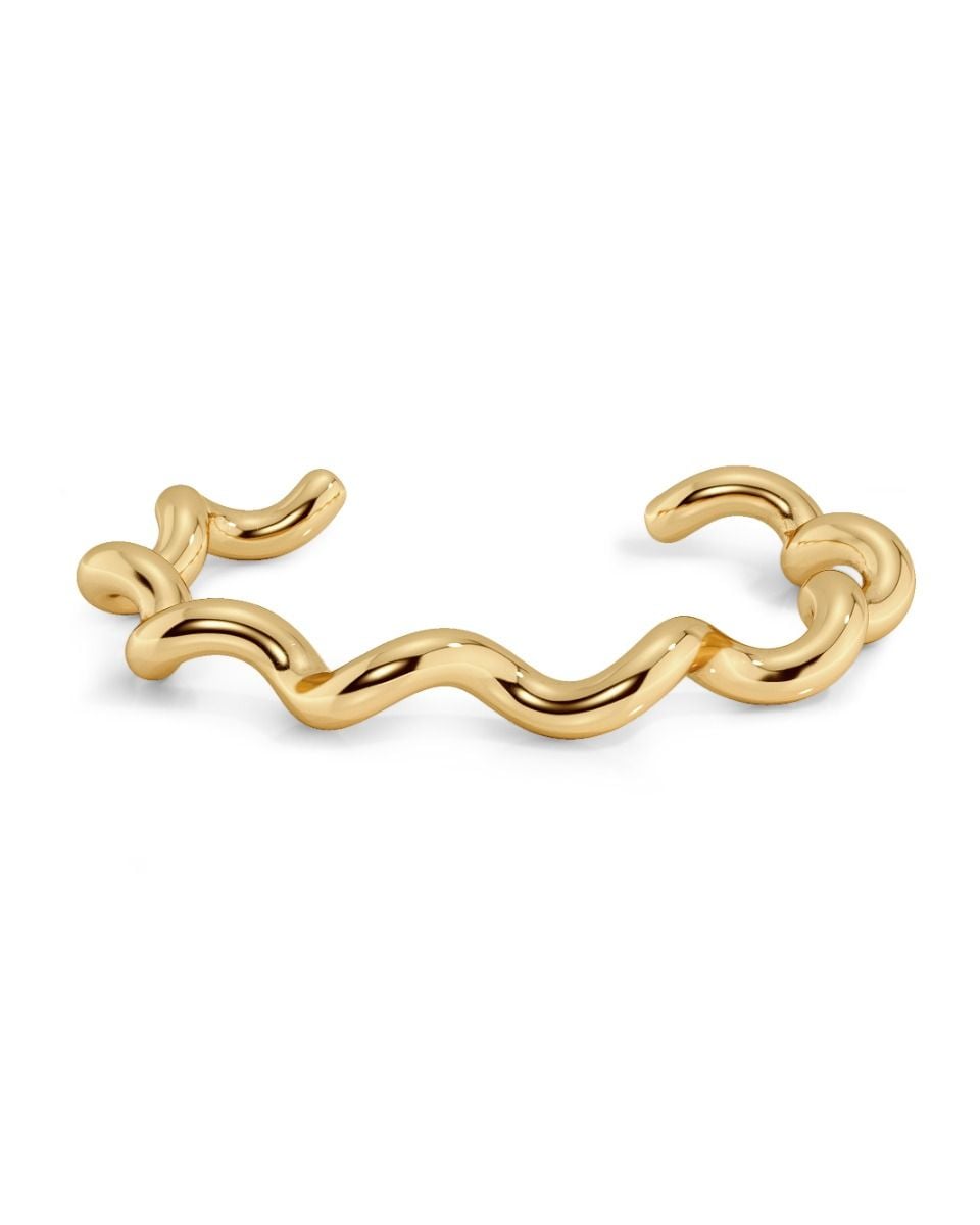 Spiral Bangle Gold Ring