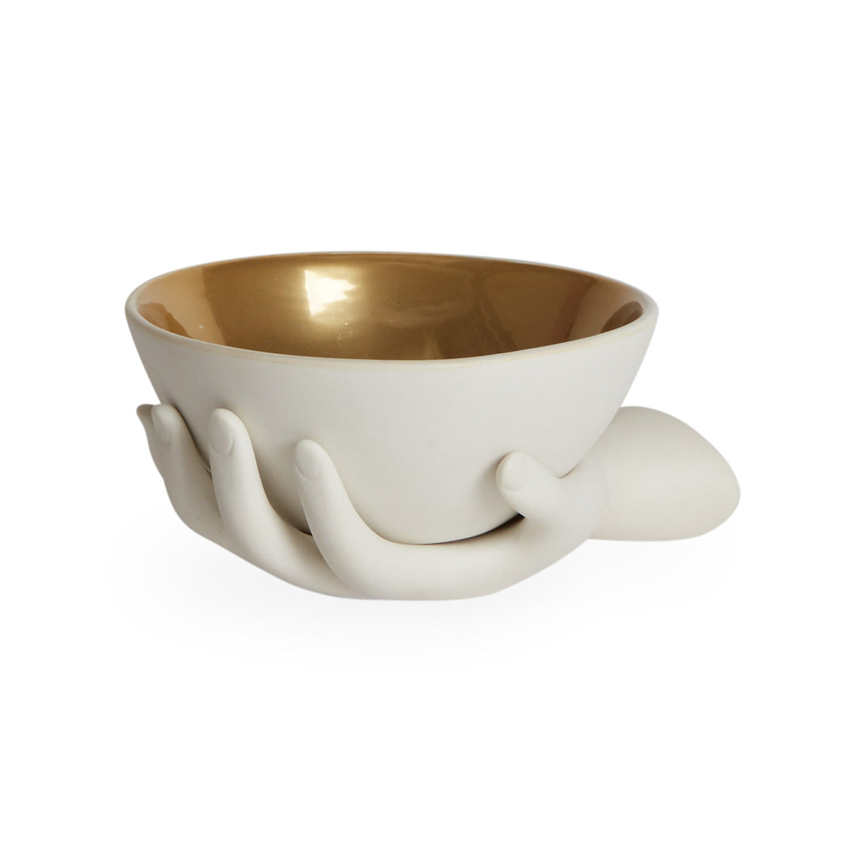 Eve Accent Bowl - White/Gold Interior - 29407 Interiør/Livsstil