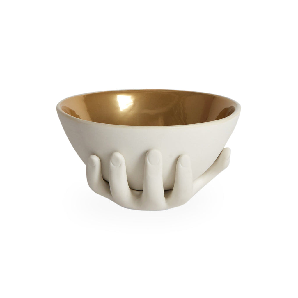 Eve Accent Bowl - White/Gold Interior - 29407 Interiør/Livsstil