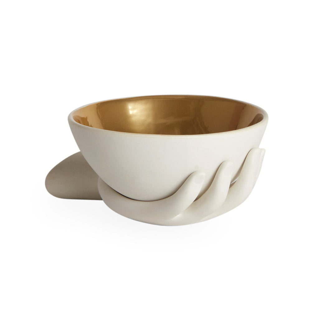 Eve Accent Bowl - White/Gold Interior - 29407 Interiør/Livsstil