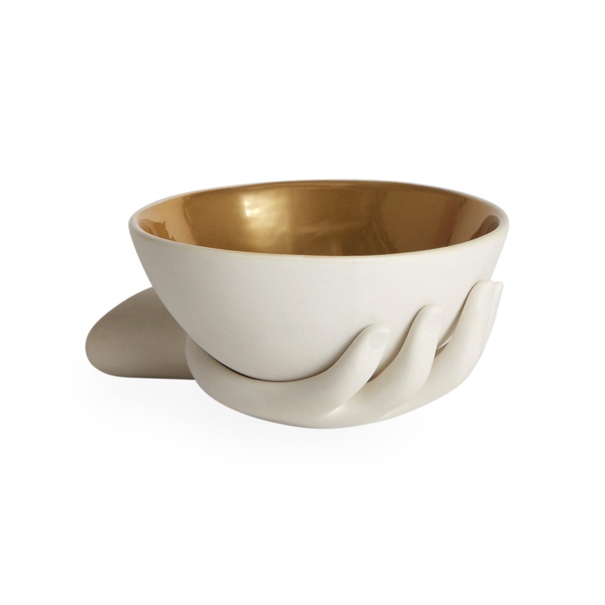 Eve Accent Bowl - White/Gold Interior - 29407 Interiør/Livsstil