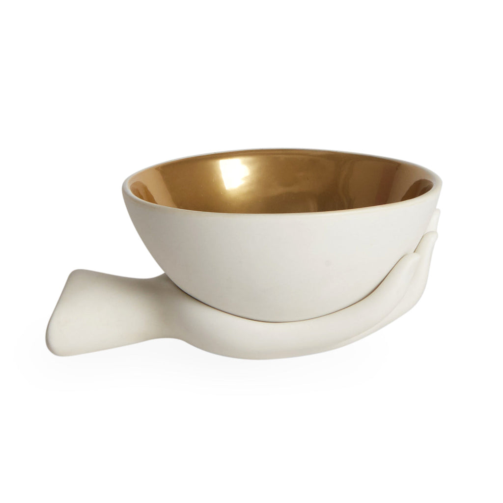 Eve Accent Bowl - White/Gold Interior - 29407 Interiør/Livsstil