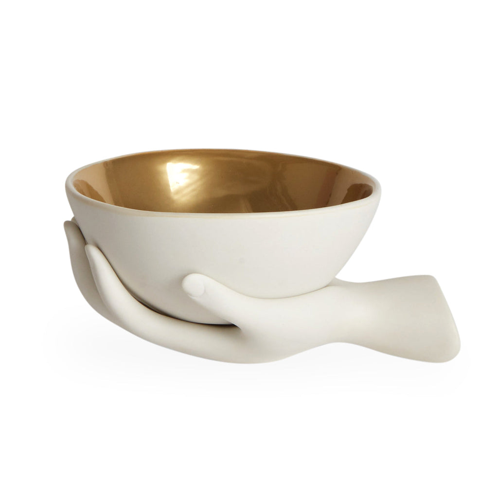 Eve Accent Bowl - White/Gold Interior - 29407 Interiør/Livsstil