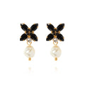 STAR PEARL EARRINGS GOLD