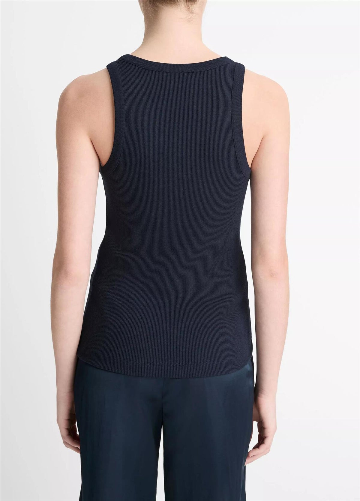 Ribbed Scoop-Neck Tank