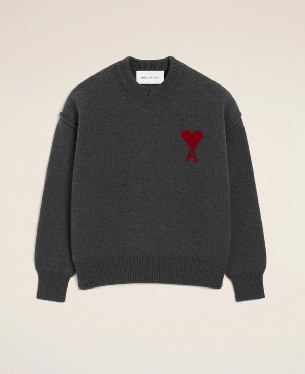 Crewneck Sweater with Contrasted Ami de Cœur