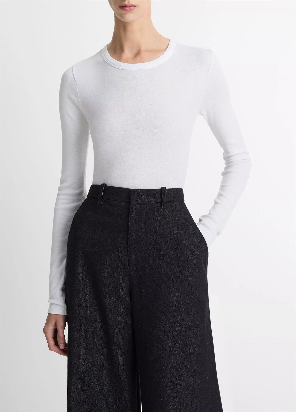 Essential Pima Cotton-Blend Long-Sleeve T-Shirt