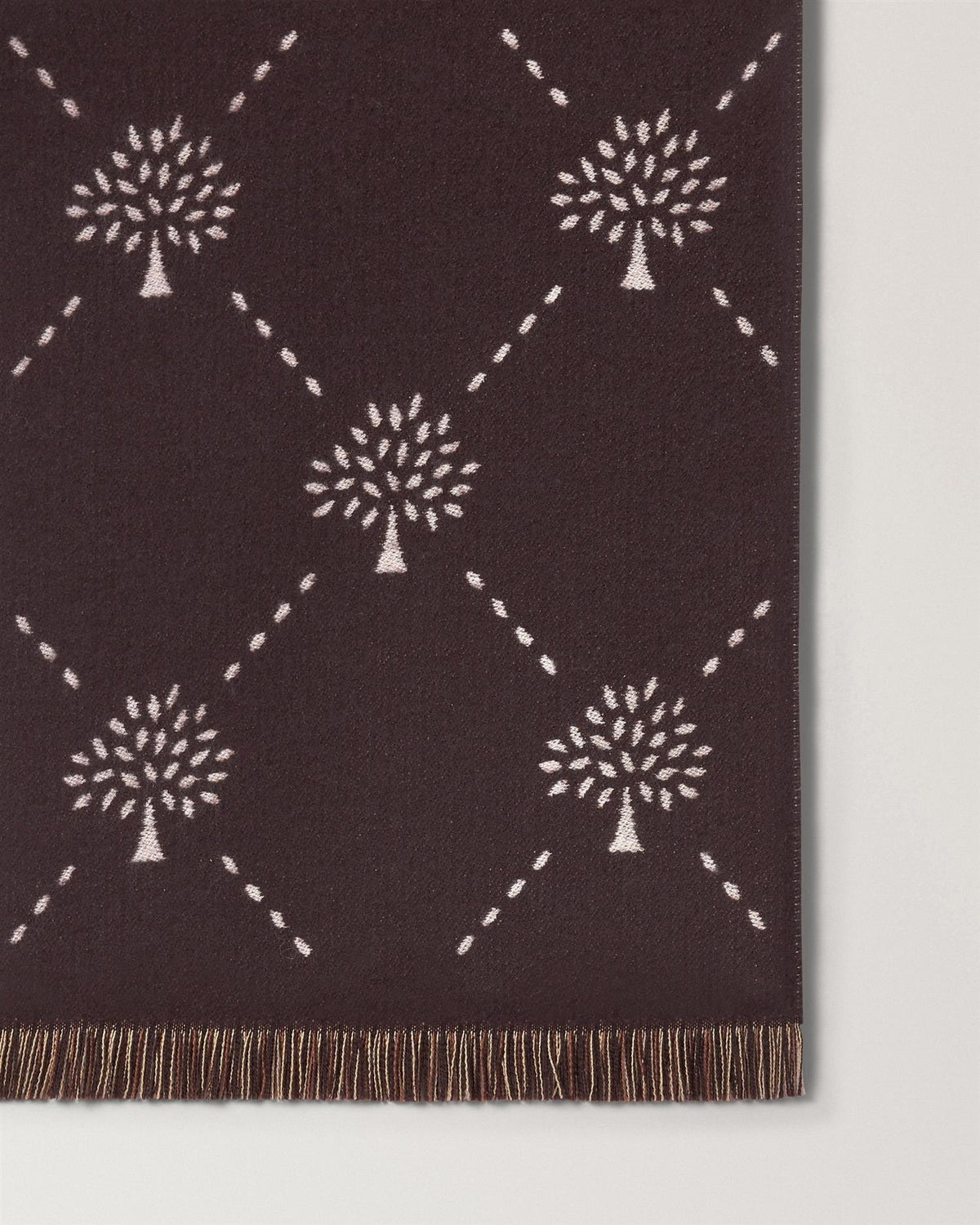 Mulb Diamond Tree Jacquard Scarf 47x190