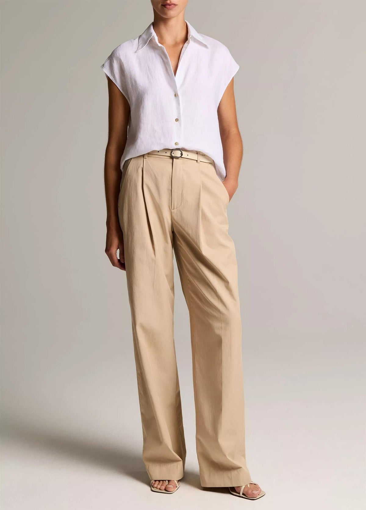 CAP SLV BUTTON DOWN BLOUSE