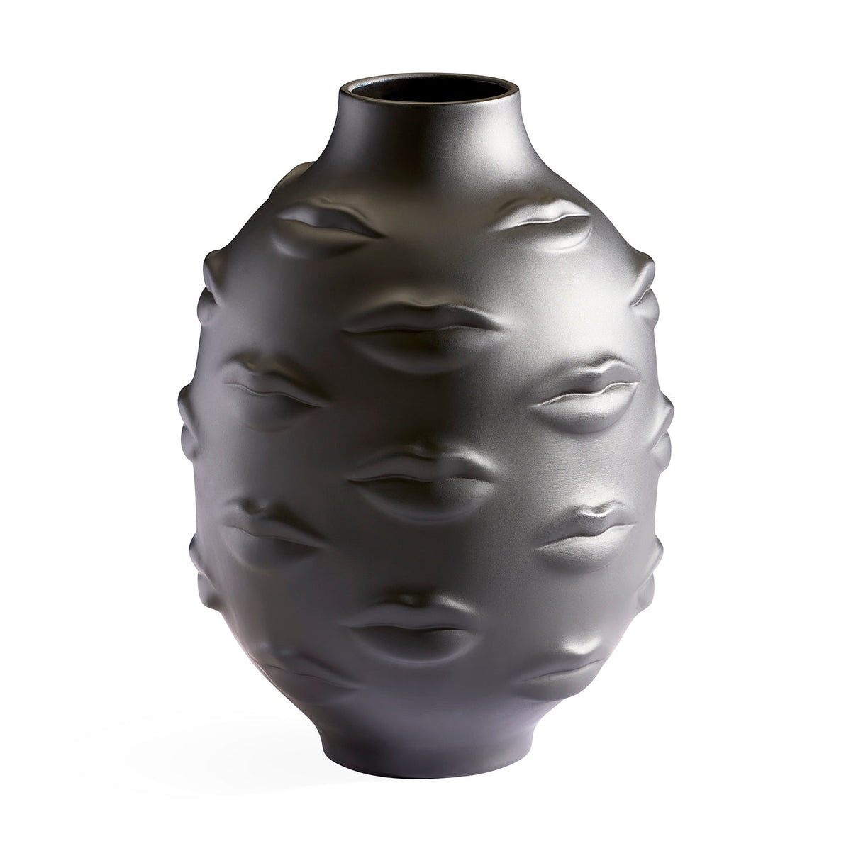 Gala Round Vase - Black Porcelain Interiør/Livsstil