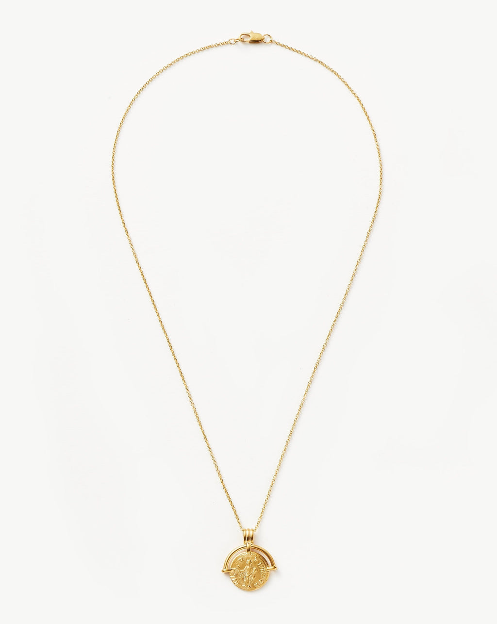 Lucy Williams Long Engravable Roman Arc Coin Necklace Smykke