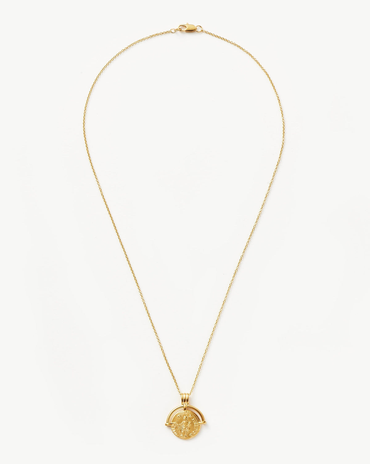 Lucy Williams Long Engravable Roman Arc Coin Necklace Smykke
