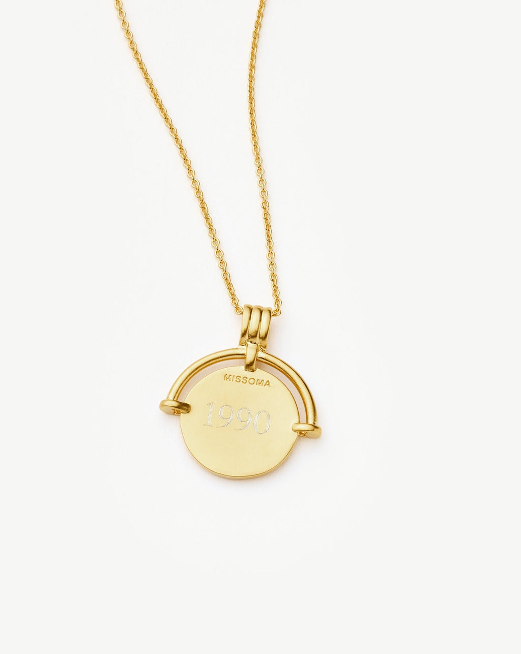 Lucy Williams Long Engravable Roman Arc Coin Necklace Smykke