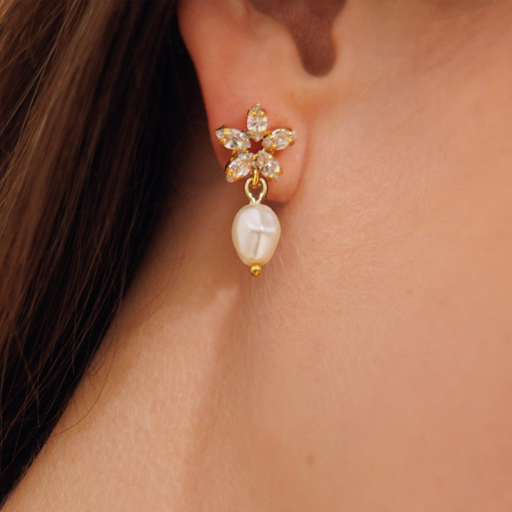 EMMY EARRINGS RHODIUM Ørepynt