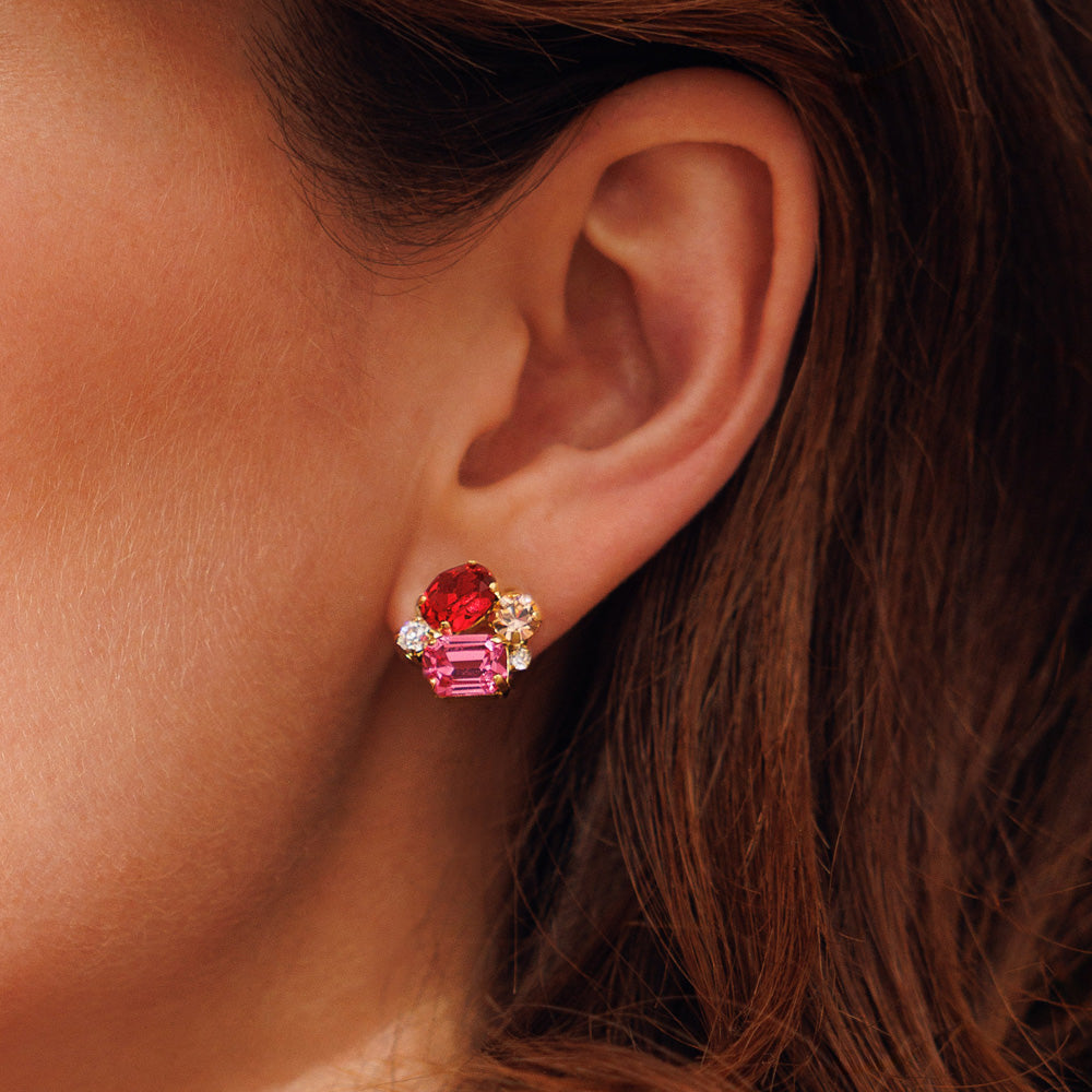 PETITE CAROLINA EARRINGS GOLD Ørepynt