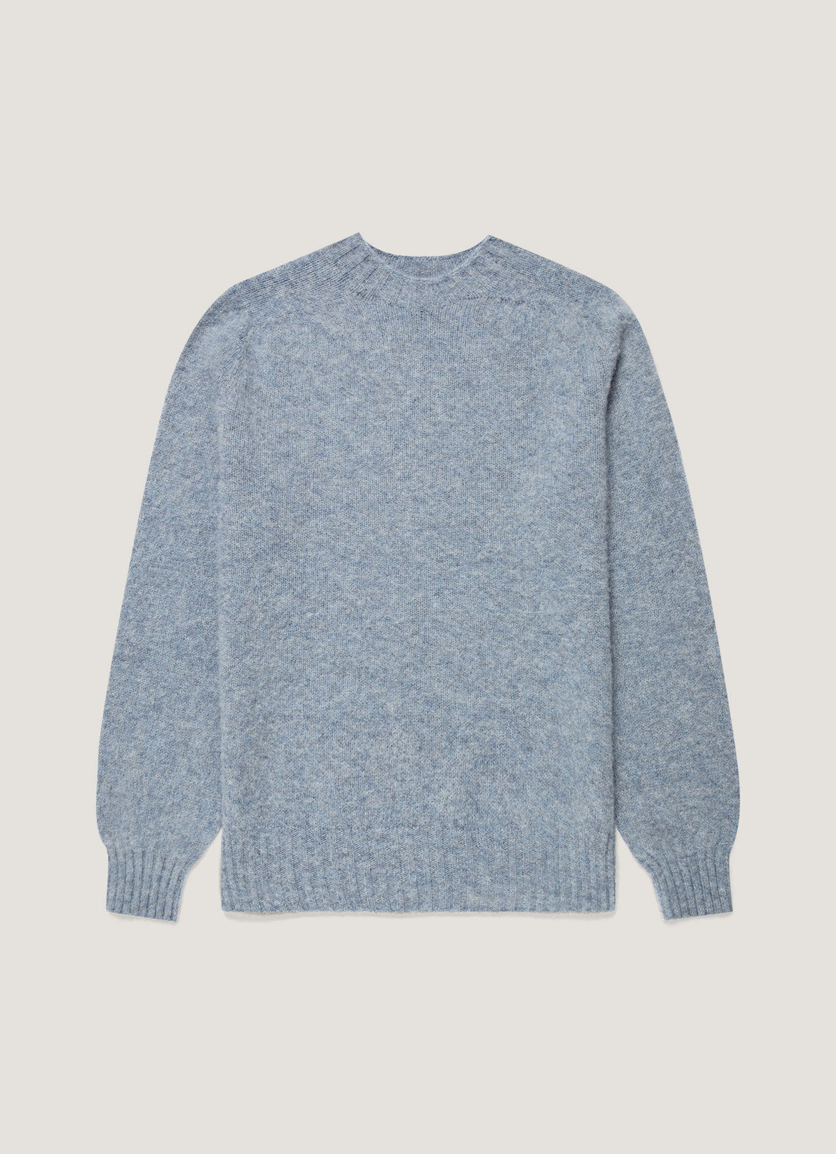 Brushed Shetland Crew Neck Genser