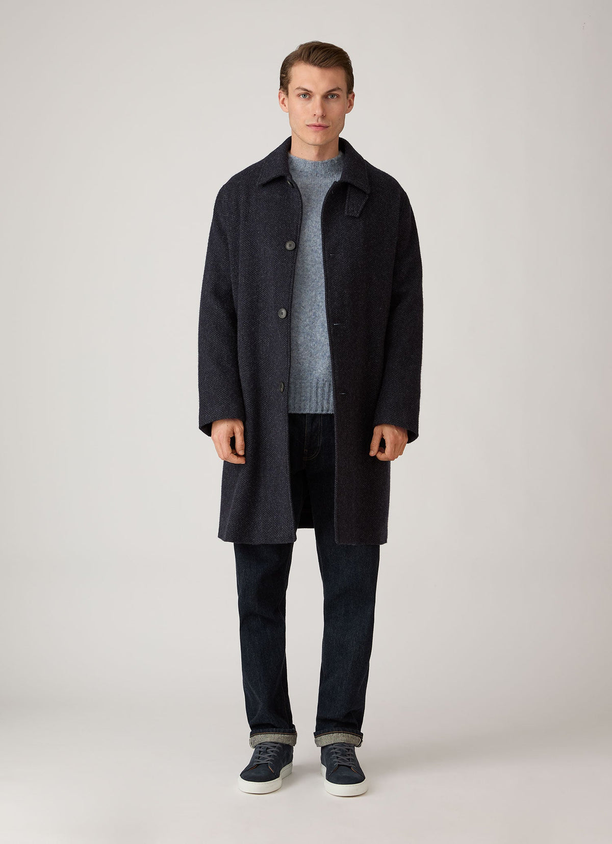 Brushed Shetland Crew Neck Genser