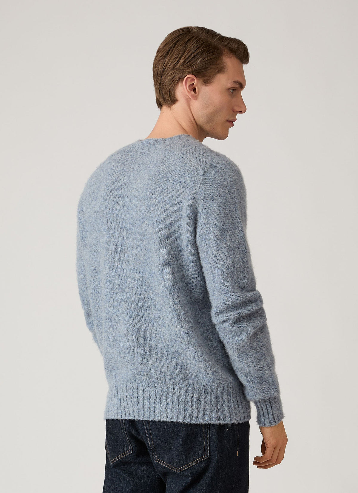 Brushed Shetland Crew Neck Genser