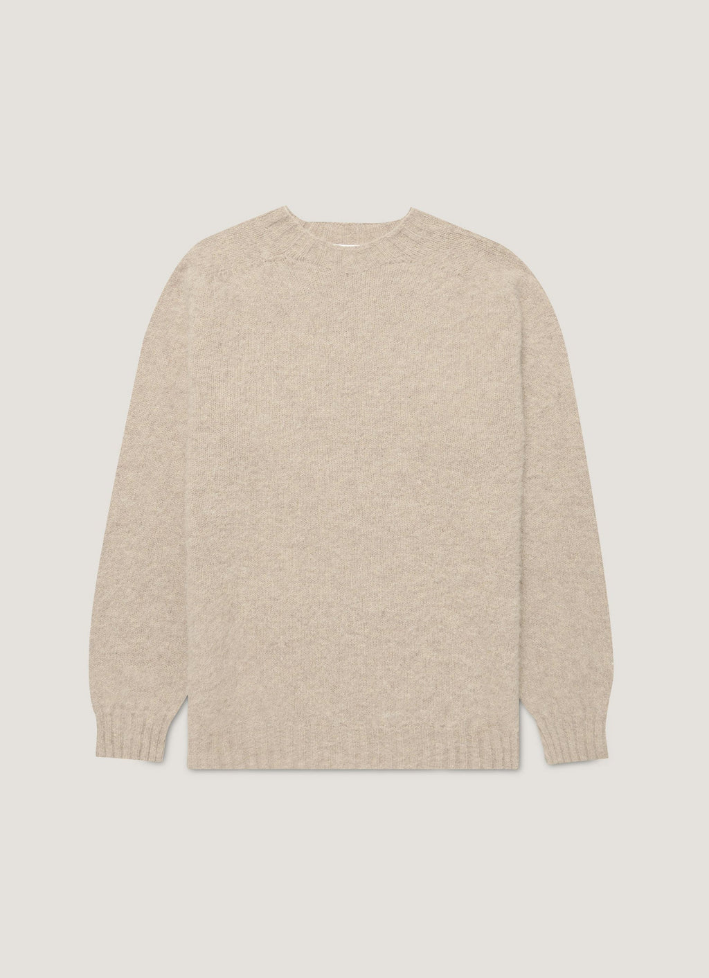 Brushed Shetland Crew Neck Genser