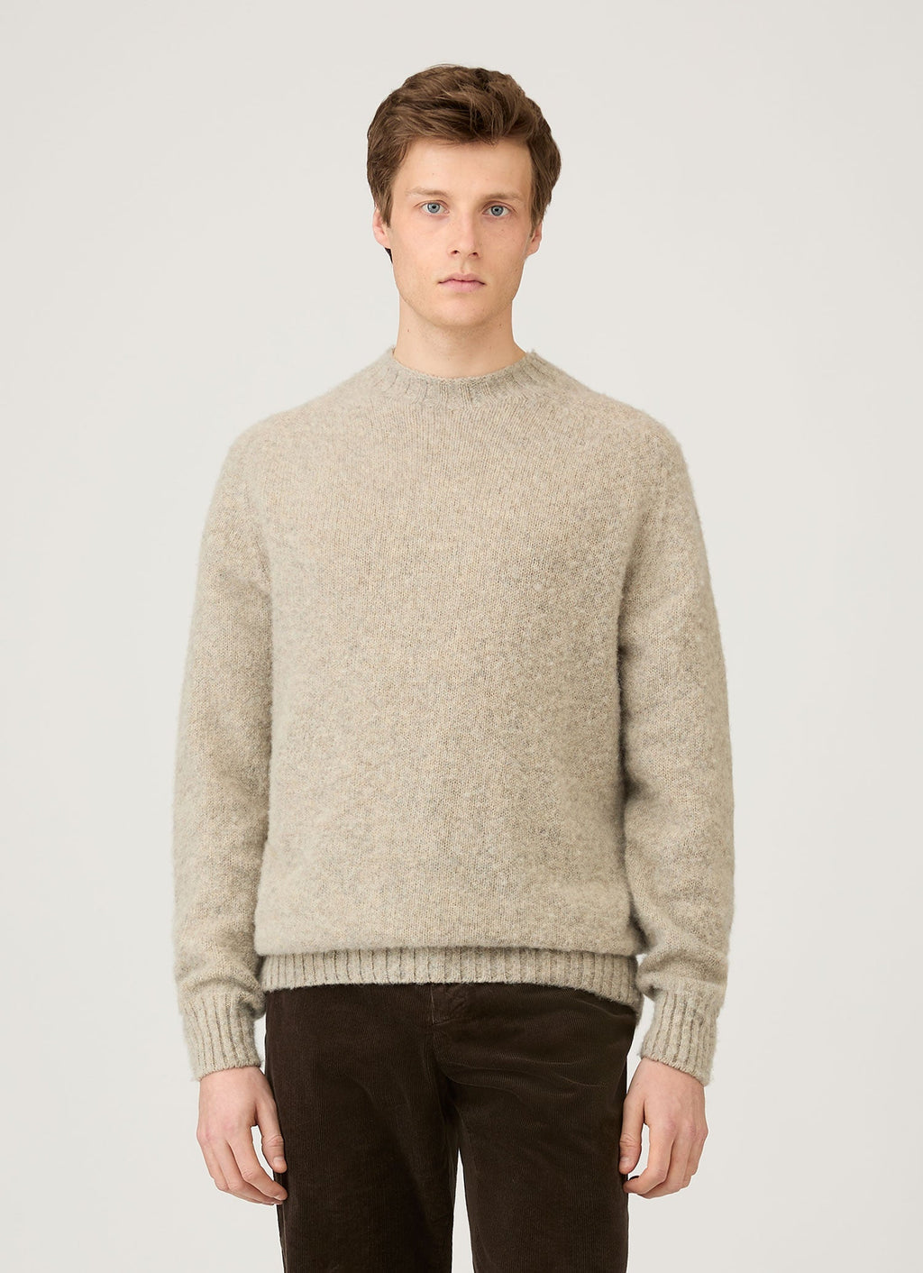 Brushed Shetland Crew Neck Genser