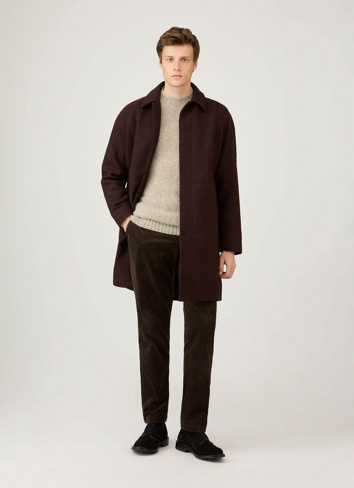 Brushed Shetland Crew Neck Genser