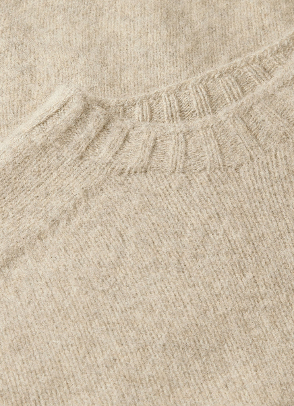 Brushed Shetland Crew Neck Genser