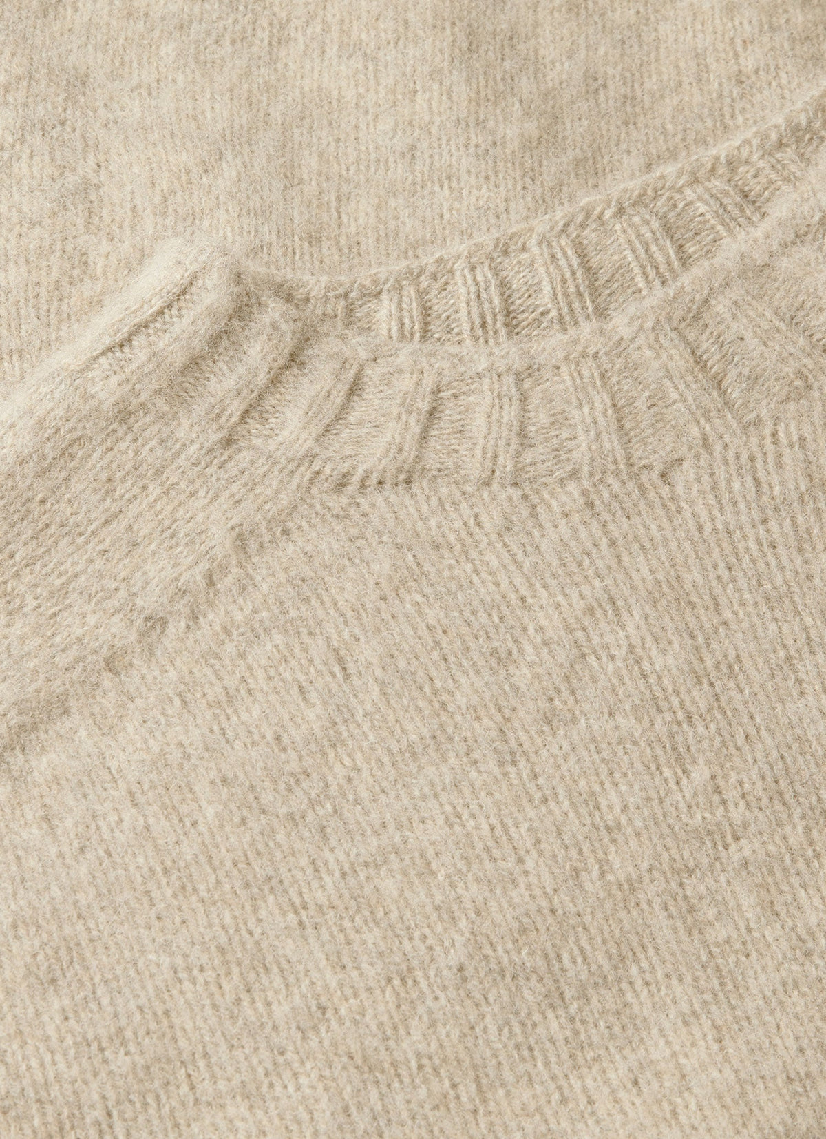 Brushed Shetland Crew Neck Genser