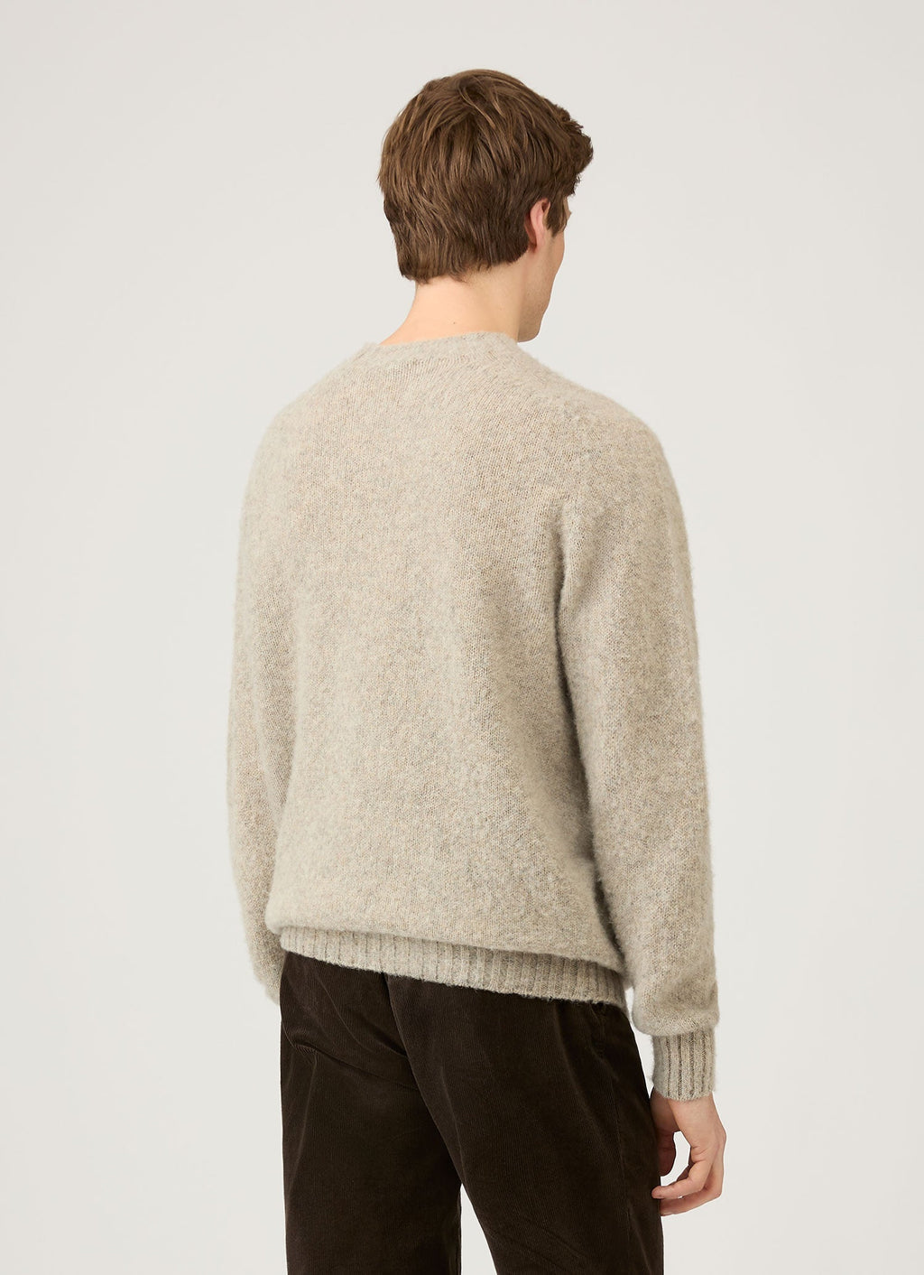 Brushed Shetland Crew Neck Genser