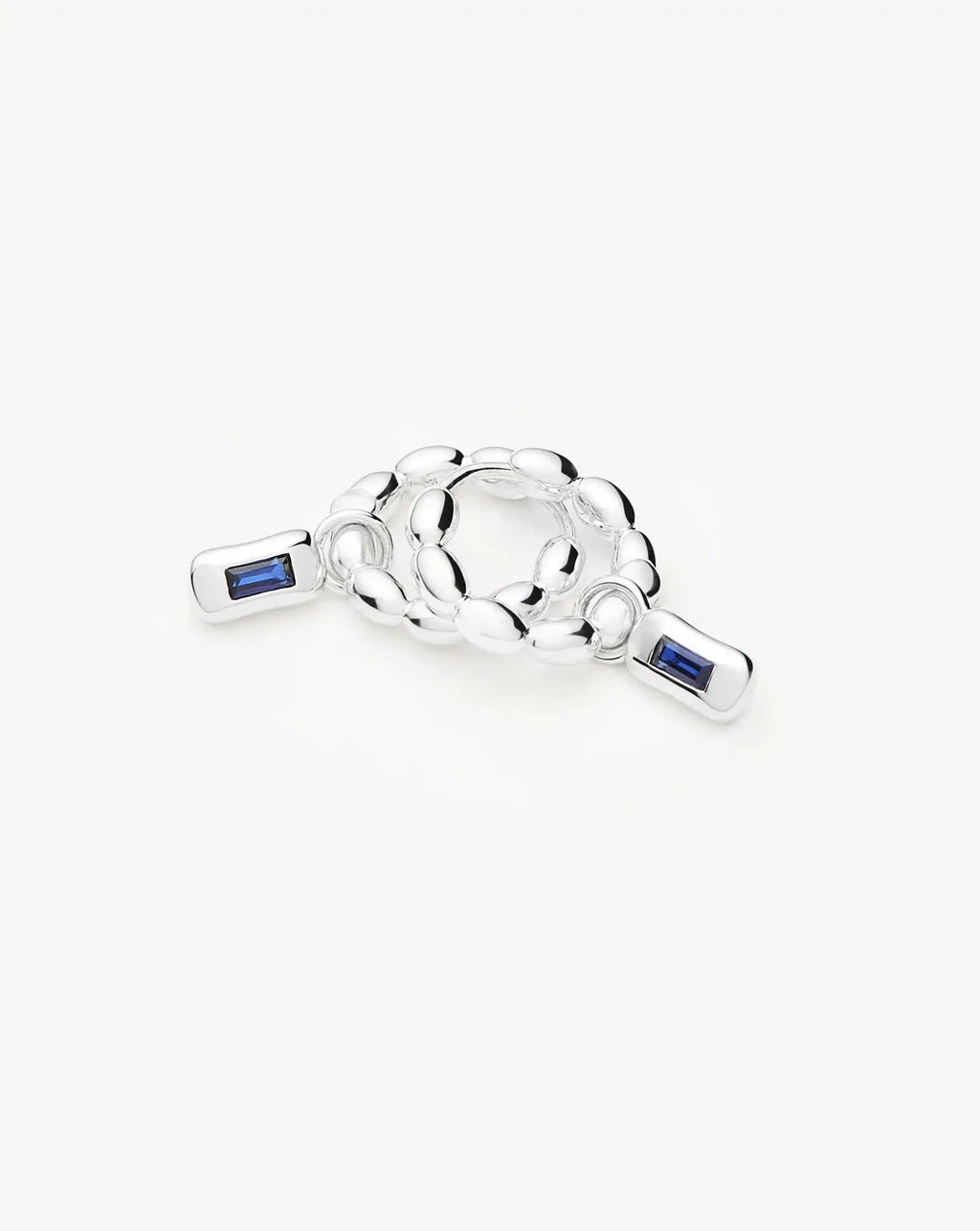 Molten Gemstone Olive Charm Hoop Earrings Ørepynt