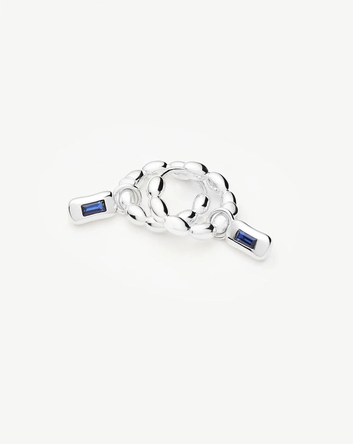 Molten Gemstone Olive Charm Hoop Earrings Ørepynt