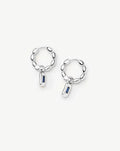 Molten Gemstone Olive Charm Hoop Earrings Ørepynt