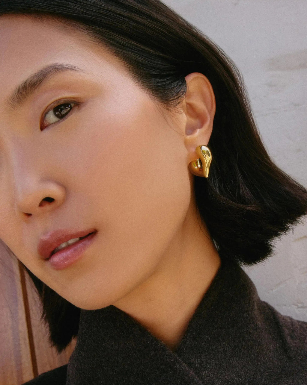 Molten Heart Medium Hoop Earrings Ørepynt