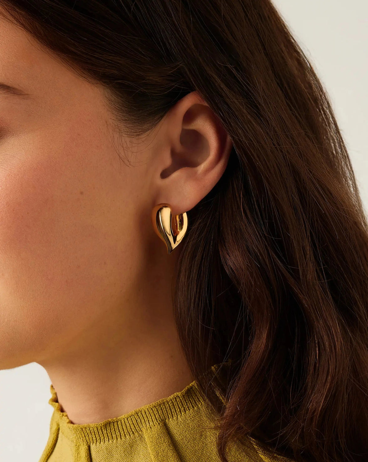Molten Heart Medium Hoop Earrings Ørepynt