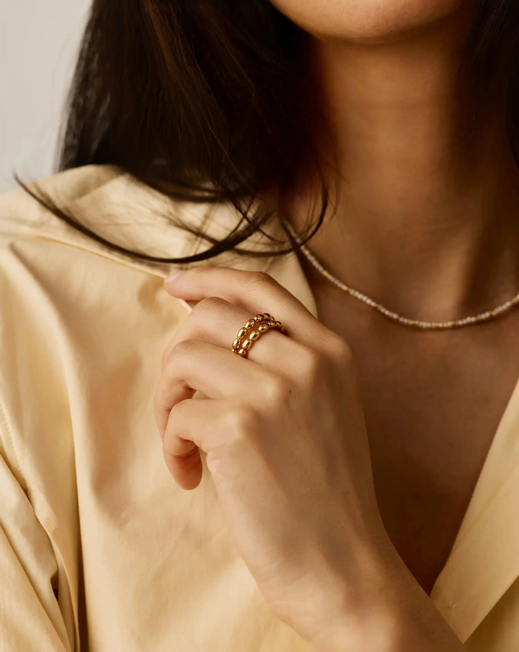 Molten Olive Stacking Ring Ring
