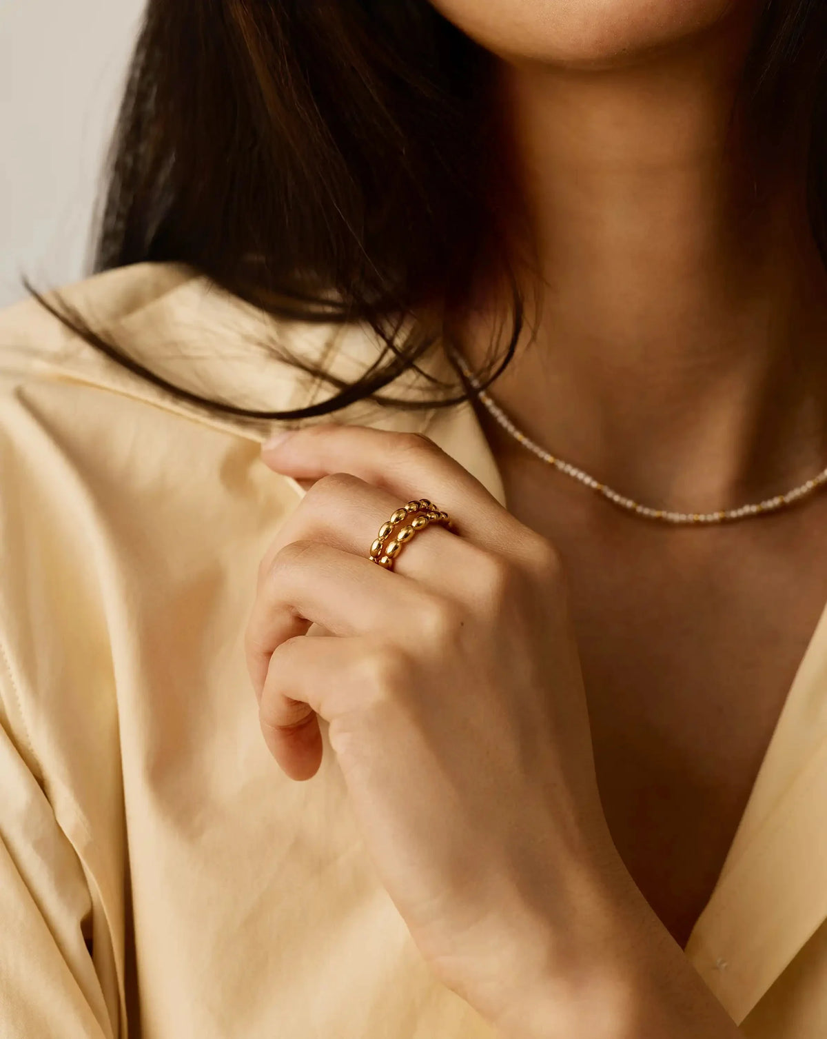 Molten Olive Stacking Ring Ring