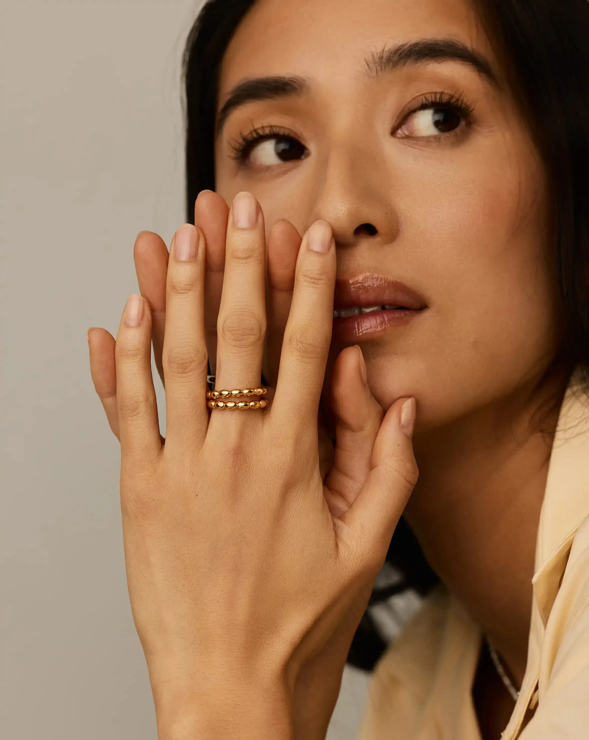 Molten Olive Stacking Ring Ring