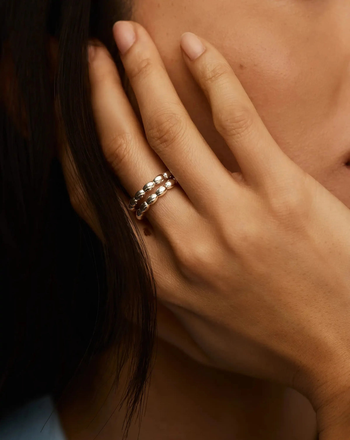 Molten Olive Stacking Ring Ring