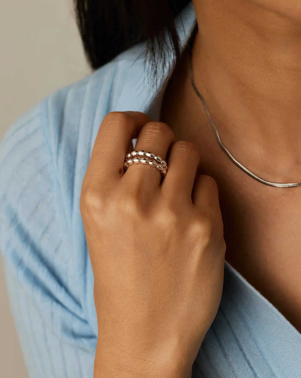 Molten Olive Stacking Ring Ring