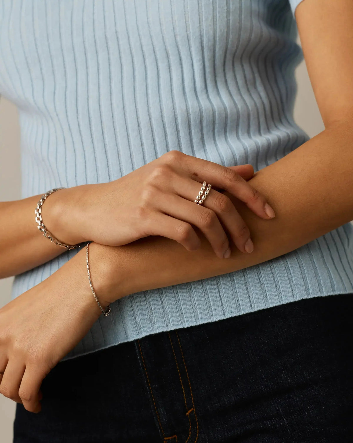 Molten Olive Stacking Ring Ring