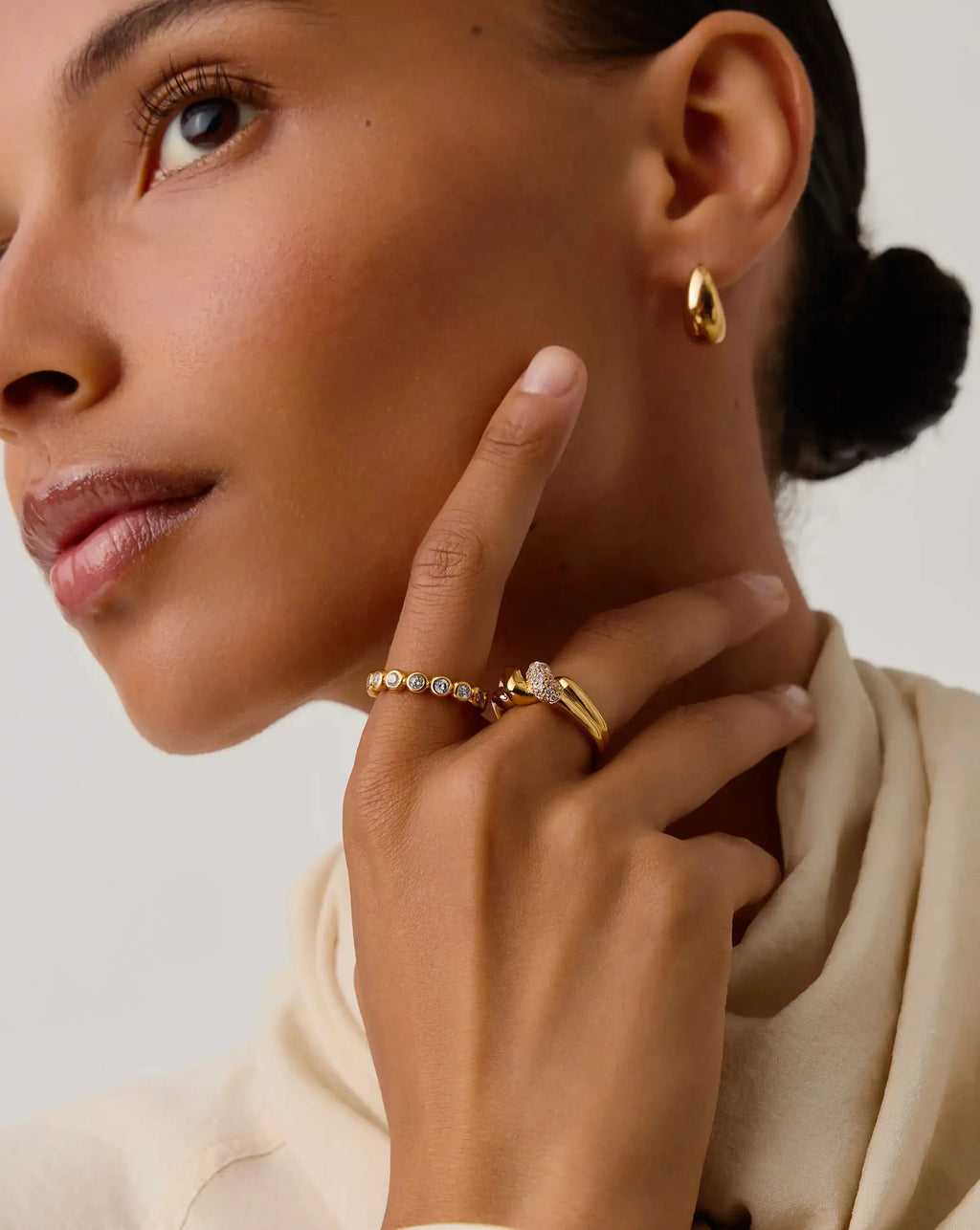 MOLTEN SNOW DOUBLE STATEMENT RING Ring