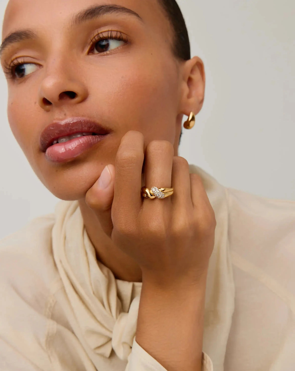 MOLTEN SNOW DOUBLE STATEMENT RING Ring