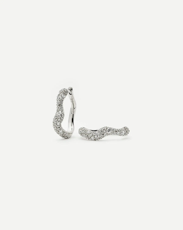 Molten Snow Small Hoop Earrings