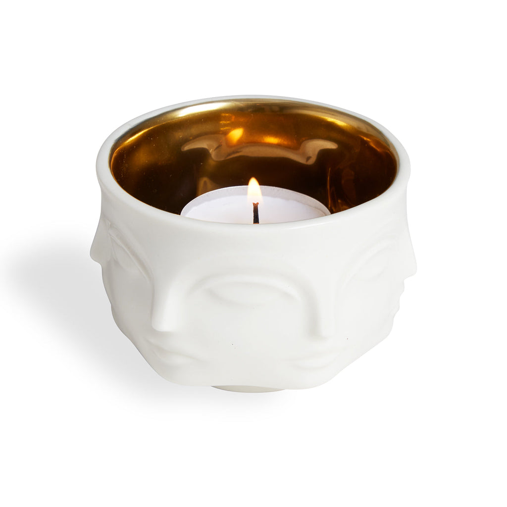 Muse Votive Holder - White/Gold Interior - 27752 Interiør/Livsstil