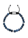 Men's Beaded Bracelet With Blue Dumortierite And Silver Armbånd