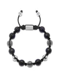 Beaded Bracelet with Matte Onyx – Matte Onyx and Silver