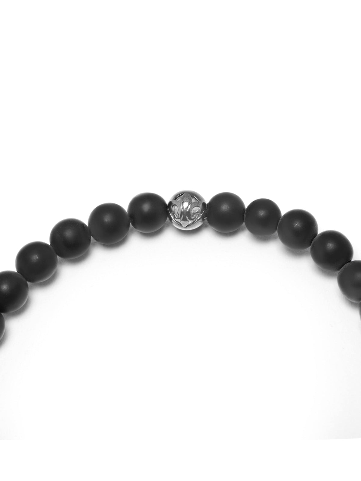 Men's Wristband with Matte Onyx and Black CZ Diamond Armbånd