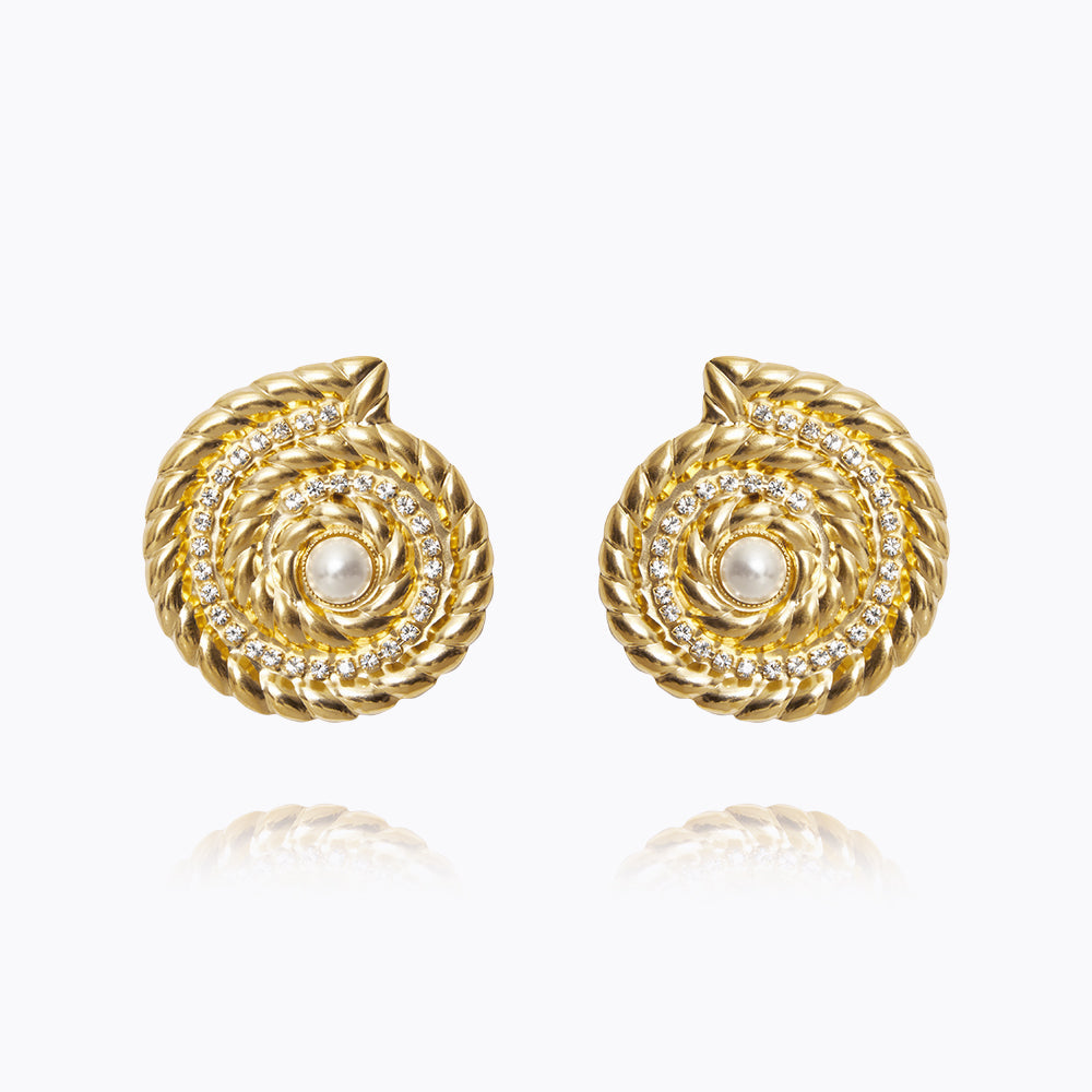 OCEAN PEARL EARRINGS GOLD Ørepynt